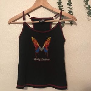 Hawaii Harley Davidson tank top with butterfly